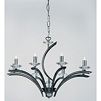 0406 8BC - 8 Light Black Chrome Hanging Light