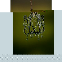 This chandelier has a stunning bronze finish it