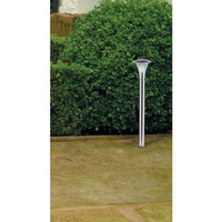 Stainless steel outdoor post fitting with polycarbonated vandal resistant diffusers. This fitting is