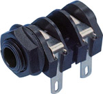 1/4" Mono Jack Socket with Solder Tags (