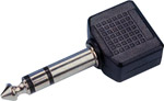 1/4" Stereo Plug to Two 3.5mm Stereo