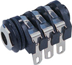 1/4" Stereo Socket withChrome Bezel ( Chro