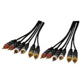 1.5m HQ 6 x RCA Cable to 6 x RCA Cable Gold