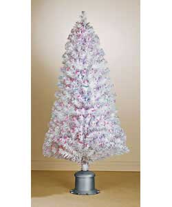 Unbranded 1.8m/6ft White Fibre Optic Christmas Tree