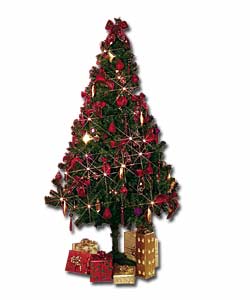 1.95m/6f.5ft Deluxe Artic Fir Burgundy/Purple Tree Kit