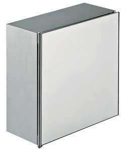 Stainless steel cabinet with mirror door.One door and one internal shelf.Wall mounted with fixtures 