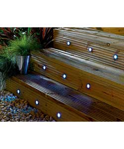 Deluxe multi function remote control colour changing 10 light LED decking kit IP66.Steel housing wit