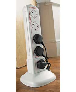 Child resistant sockets.4m cable length.13 amp.Neon power and surge indicator.£1,000 connected equi