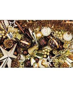 Unbranded 100 Piece Decoration Pack Gold, Bronze and Chocolate
