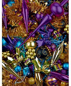 Unbranded 100 Piece Purple, Gold and Blue Decoration Pack