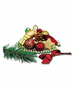 100 Piece Red and Gold Decoration Kit