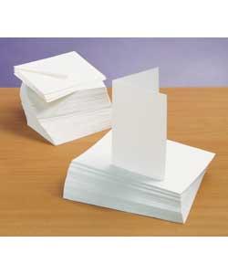 100 Premium Plain White Greeting Cards