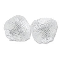 100 sparkly silver fabric petals
