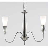 Unbranded 1007 3SC - 3 Light Satin Chrome Hanging Light