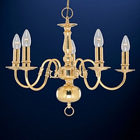 Unbranded 1019 5PB - 5 Light Polished Brass Hanging Light