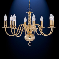 Unbranded 1019 8PB - 8 Light Polished Brass Hanging Light