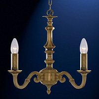 Classical solid antique brass fitting with concave hexagonal columns. Height - 32cm Diameter - 42cmB