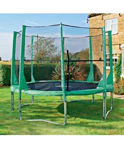 Trampoline:Excellent quality, all year round trampoline made from steel, galvanized inside and out.4
