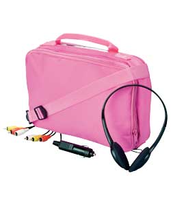 Unbranded 10in Pink Portable DVD Gadget Bag