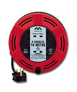 10m Cable Reel - with 4 sockets