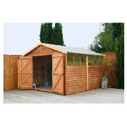 Unbranded 10x10 Apex Overlap Large Shed with installation