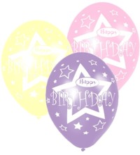 Unbranded 11 Inch - Happy Birthday Shimmer (Pk6)