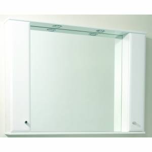 1100mm Mirror with two side cabinets  two lights