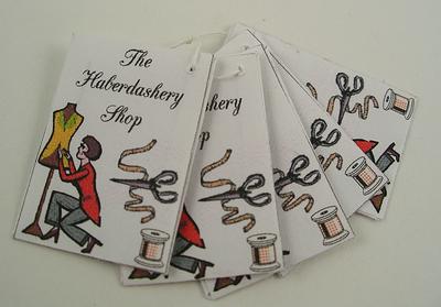 1:12 Scale 5 Haberdashery Shop Paper Bags on