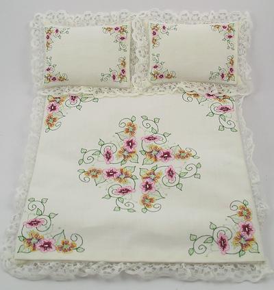 1:12 Scale Doll House Miniature Double Floral