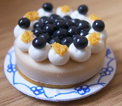 1:12 Scale Blueberry Cream Cheesecake