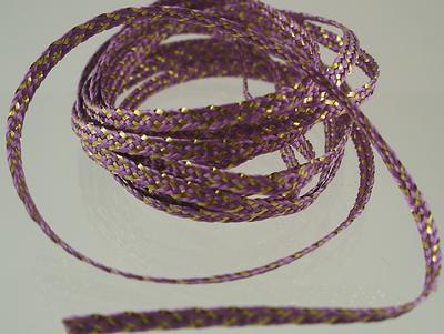 1:12 Scale Miniature Lilac & Gold Flat Braiding