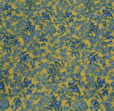 1:12 Scale Miniature Print Fabric Square - Blue
