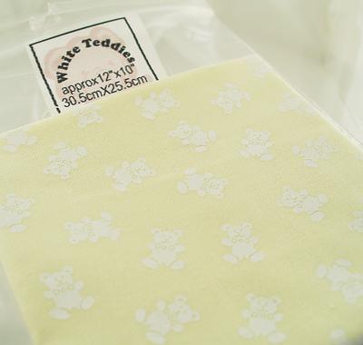 1:12 Scale Miniature Print Fabric - White