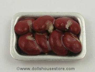 1:12 Scale Miniature Tray of Kidneys