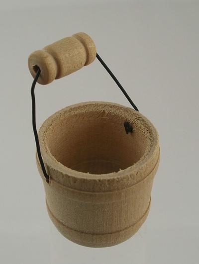 1:12 Scale Miniature Wooden Pail