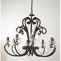 Unbranded 113 8 - 8 Light Wrought Iron Hanging Light