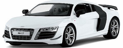 Car Specs 1. Drives on 40Mhz frequency 2. Plastic body and rubber tyres 3. For outdoor use only 4. Working lights 5. Works at maximum of 25m from controller Become the king of remote control racing with an Audi R8 GT car This version of the popular s