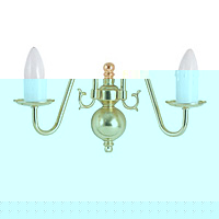 Unbranded 1177 2 - 2 Light Polished Brass Wall Light