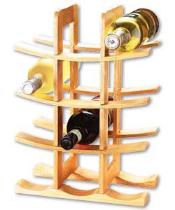 12 Bottle Solid Wood Wine Rack