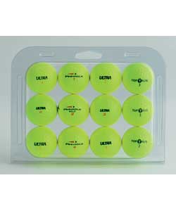 Unbranded 12 Grade a High Visibility Yellow Balls
