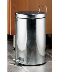 12 Litre Polished Chrome Pedal Bin