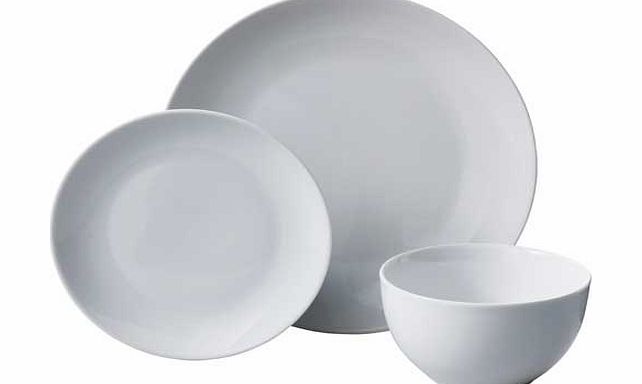 Unbranded 12 Piece Porcelain Dinner Set - White