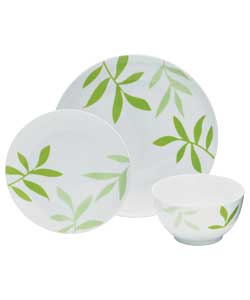 Unbranded 12 Piece White Serenity Dinner Set