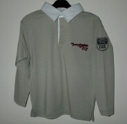 12 Stadium Rugby Shirt- Beige - 5/6 yrs