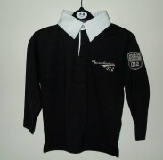 12 Stadium Rugby Shirt- Black - 5/6 yrs