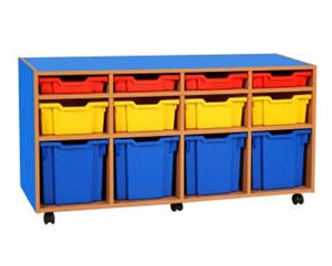 Unbranded 12 variety jumbo coloured tray storage