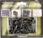 120 Piece Radial Electrolytic Capacitor Pack (