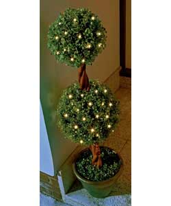 120cm Double Ball Topiary Fibre Optic Tree