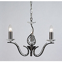 Unbranded 1210 3BC - 3 Light Black Chrome Hanging Light