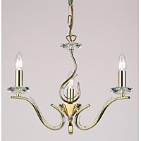 Unbranded 1210 3BP - 3 Light Polished Brass Hanging Light